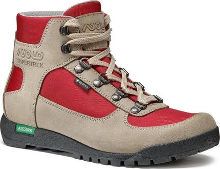 Chaussures de Randonnée Femme Asolo Supertrek Gore-Tex Beige/Rouge