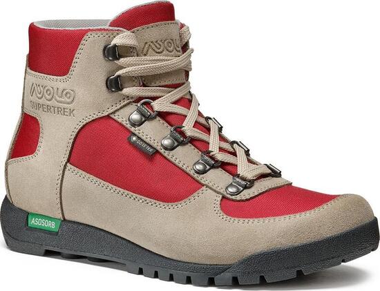 Chaussures de Randonnée Femme Asolo Supertrek Gore-Tex Beige/Rouge