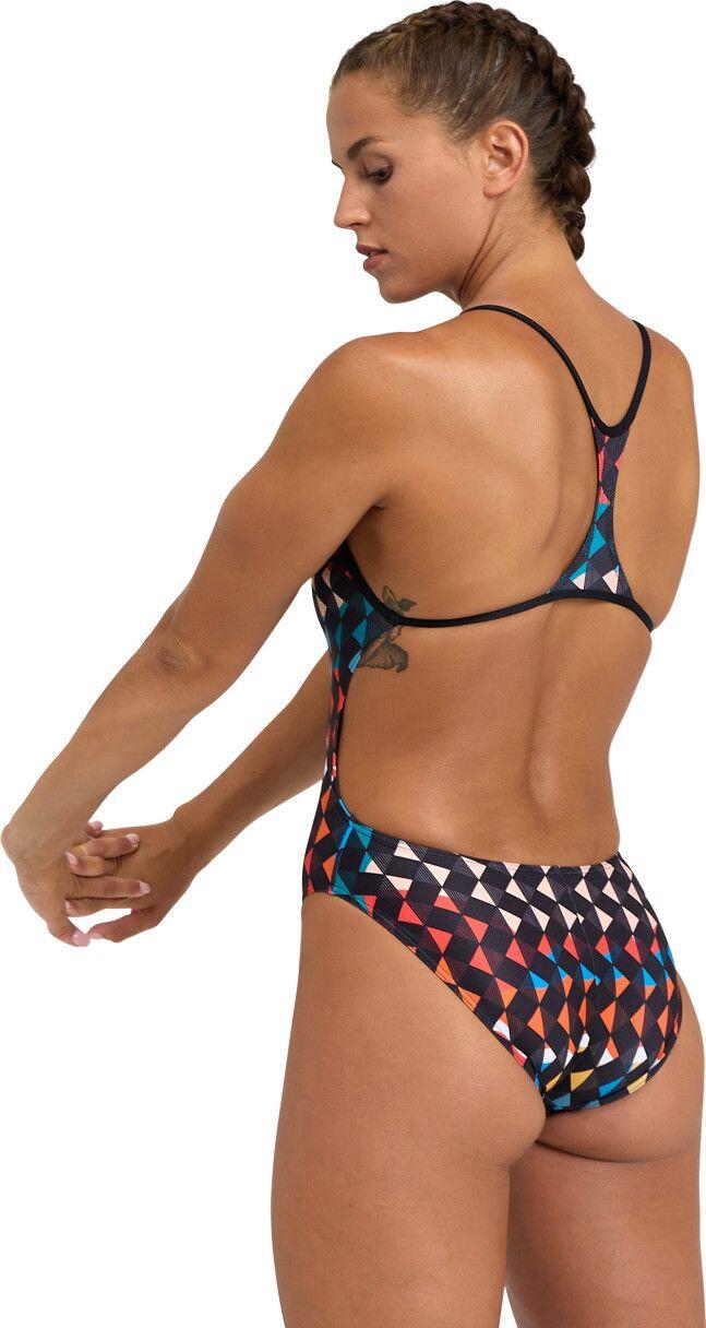 Maillot de Bain 1 pièce Femme Arena Booster Back Bleu Rouge 2/4