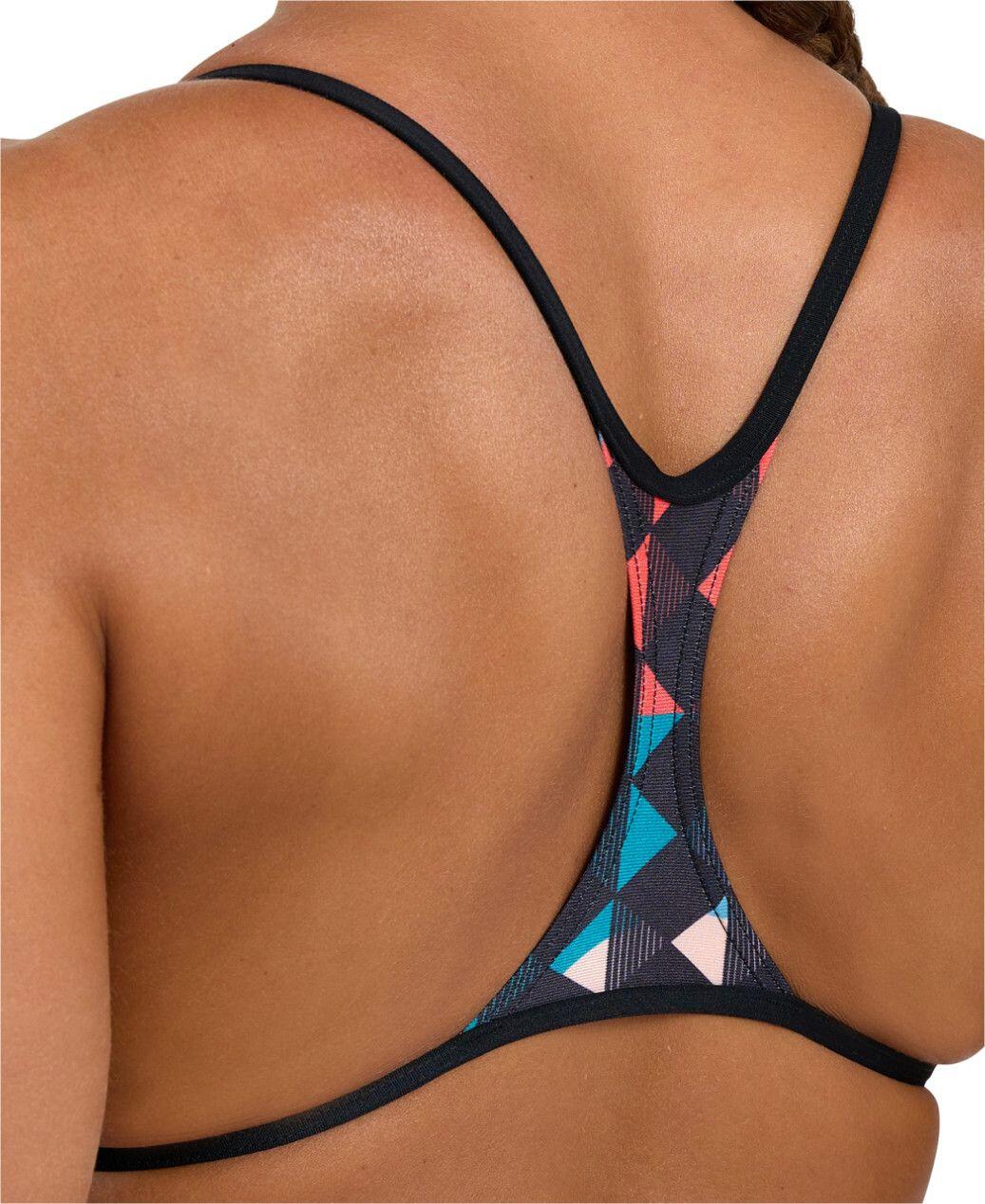 Maillot de Bain 1 pièce Femme Arena Booster Back Bleu Rouge 4/4