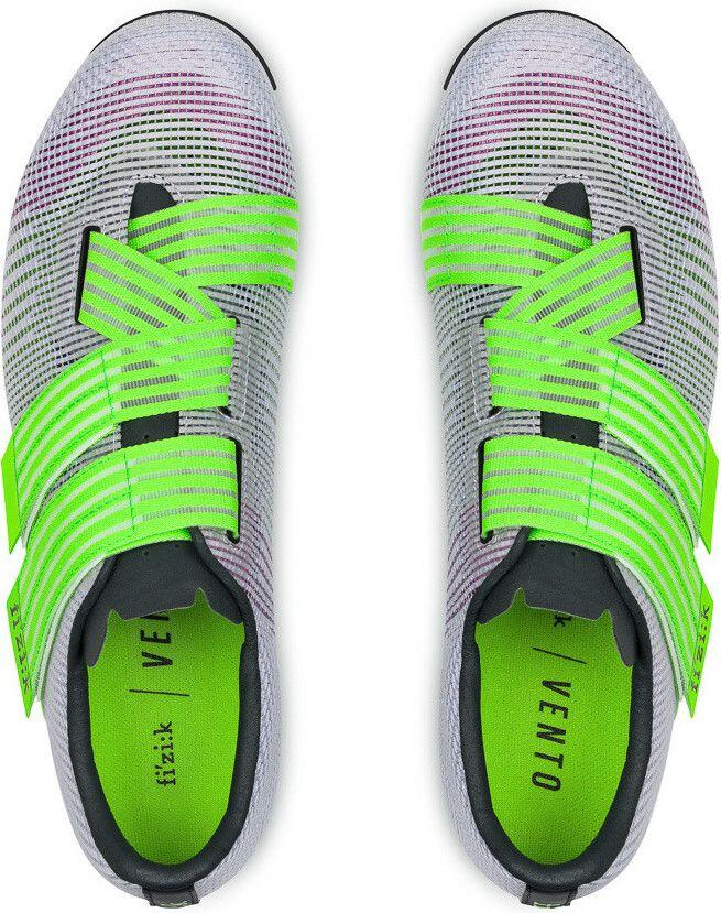Zapatillas de carretera unisex Fizik Powerstrap Aeroweave Violeta/Verde Fluo 2/7
