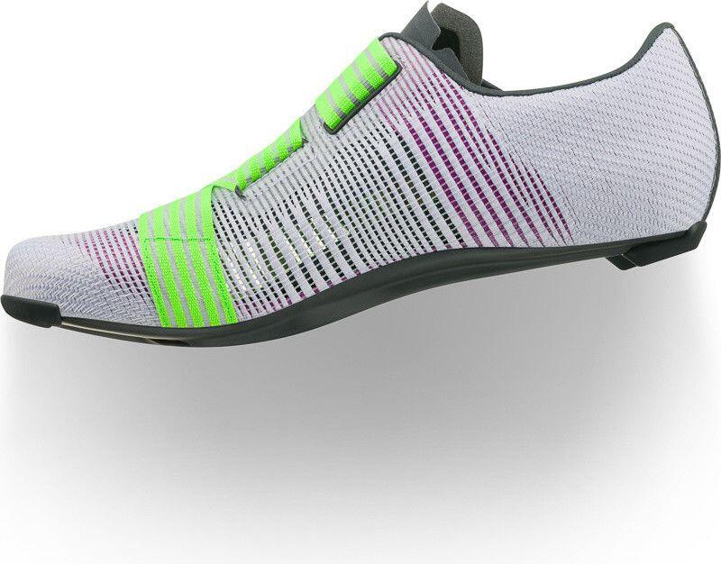 Zapatillas de carretera unisex Fizik Powerstrap Aeroweave Violeta/Verde Fluo 5/7