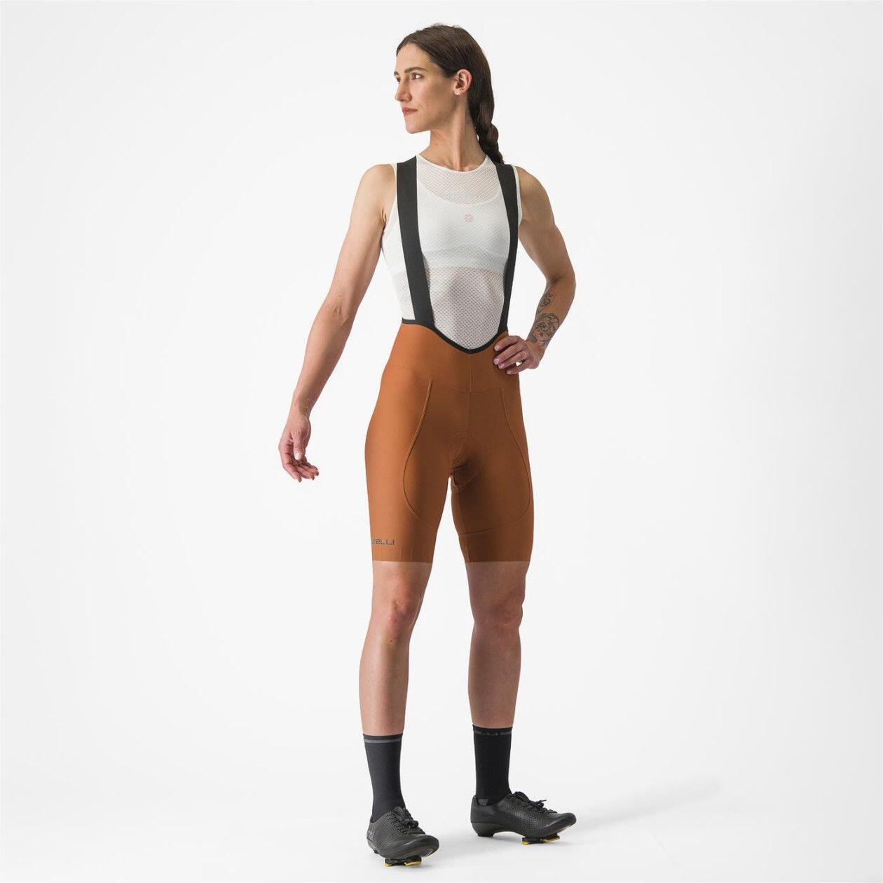 Cuissard Court à Bretelles Femme Castelli Espresso DT Marron 4/5
