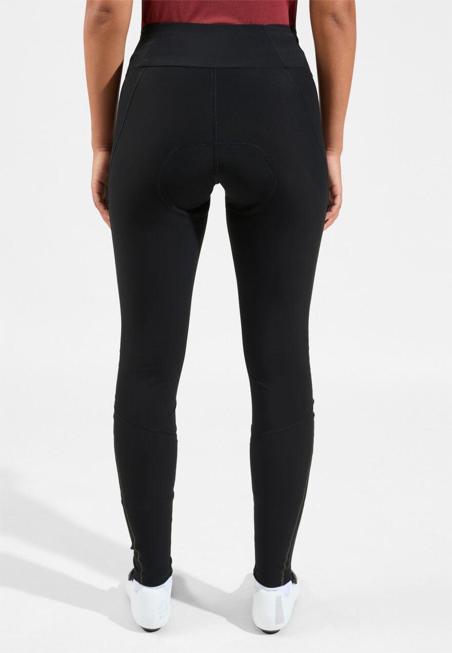 Lange, trägerlose Damen-Trikothose Odlo Zeroweight Warm Schwarz 4/5
