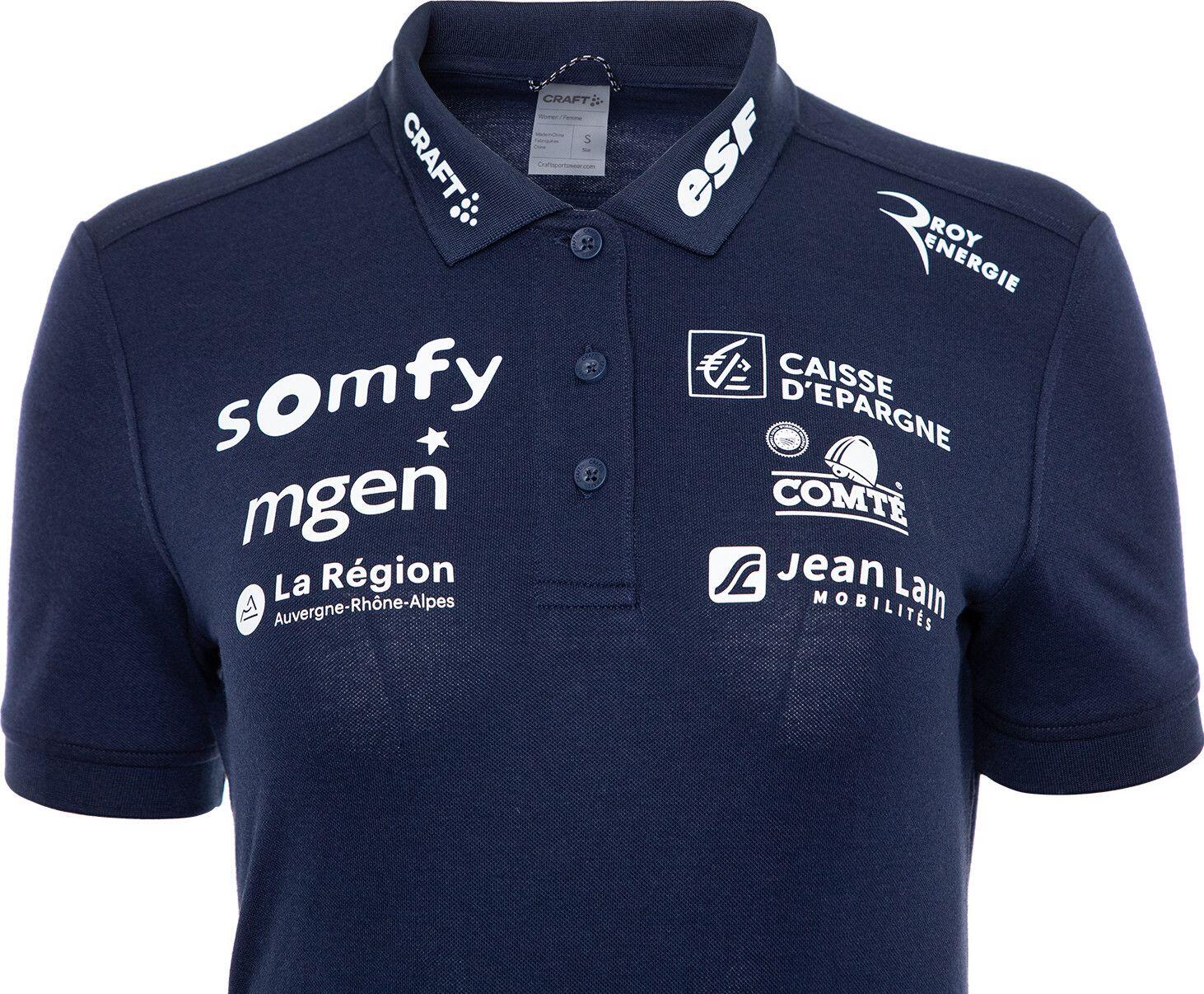 Polo Manches Courtes Craft FFS 2022 Bleu Femme 3/5