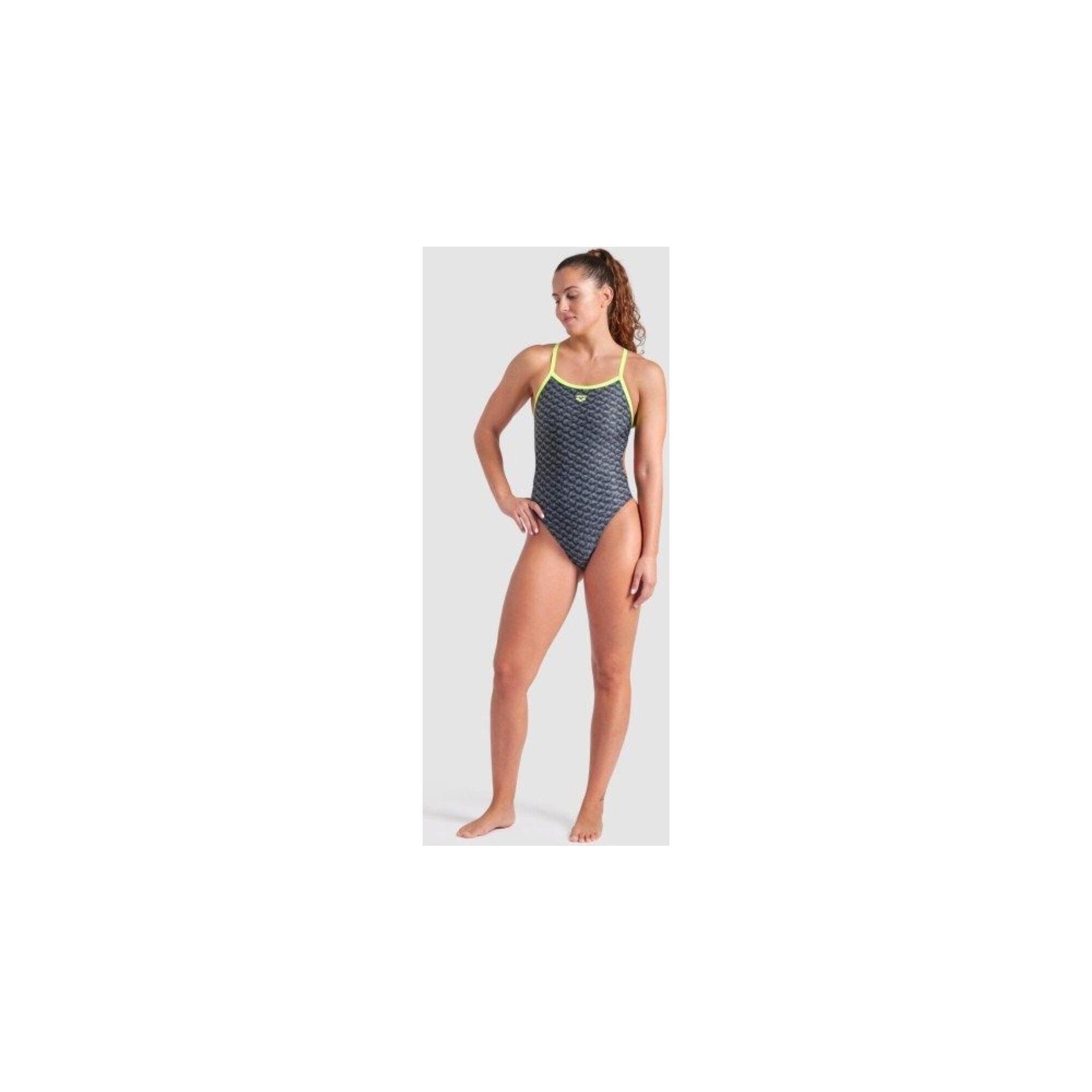 Costum de baie întreg pentru femei Arena Monogram Challenge Back