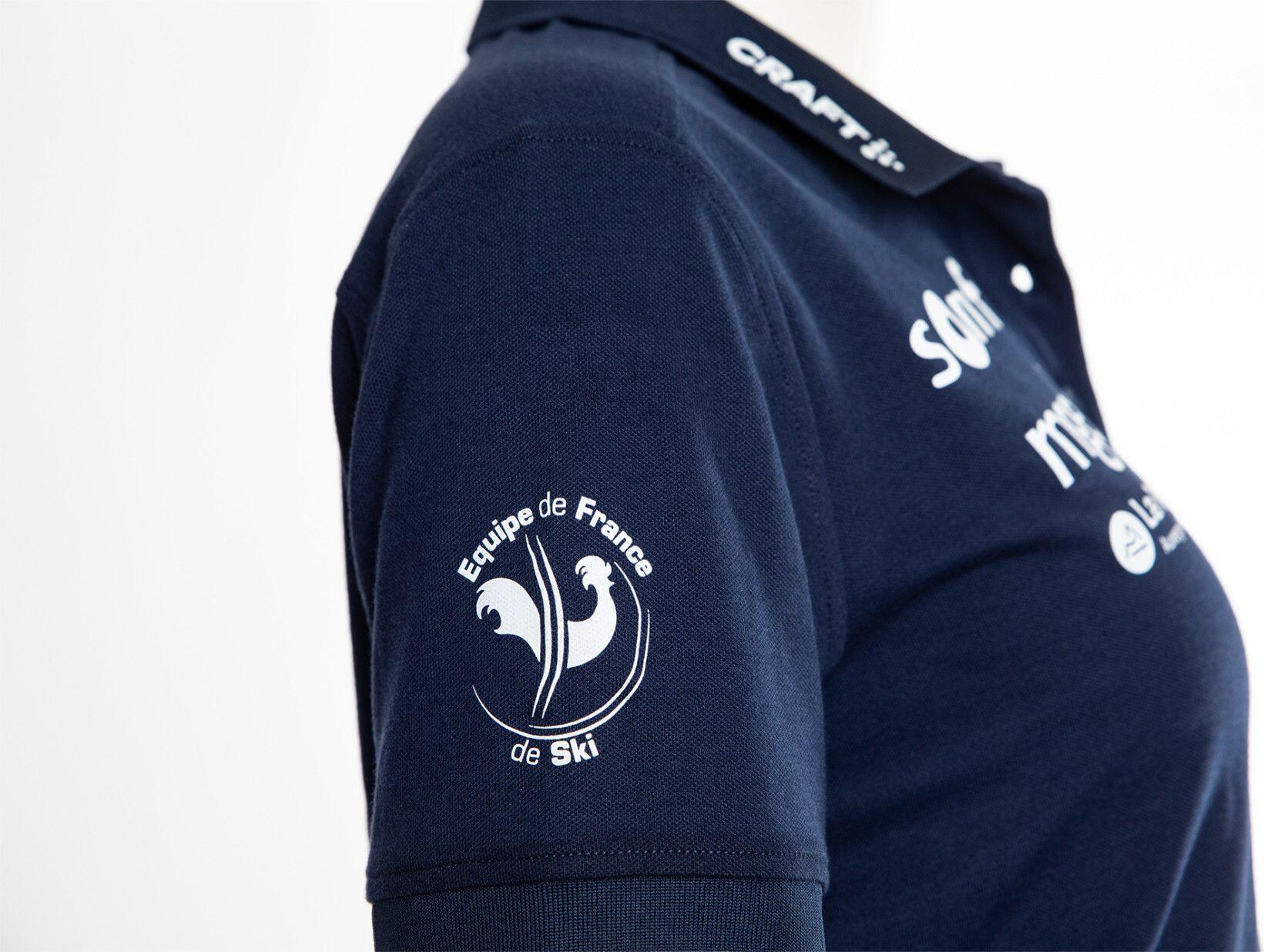 Polo Manches Courtes Craft FFS 2022 Bleu Femme 4/5