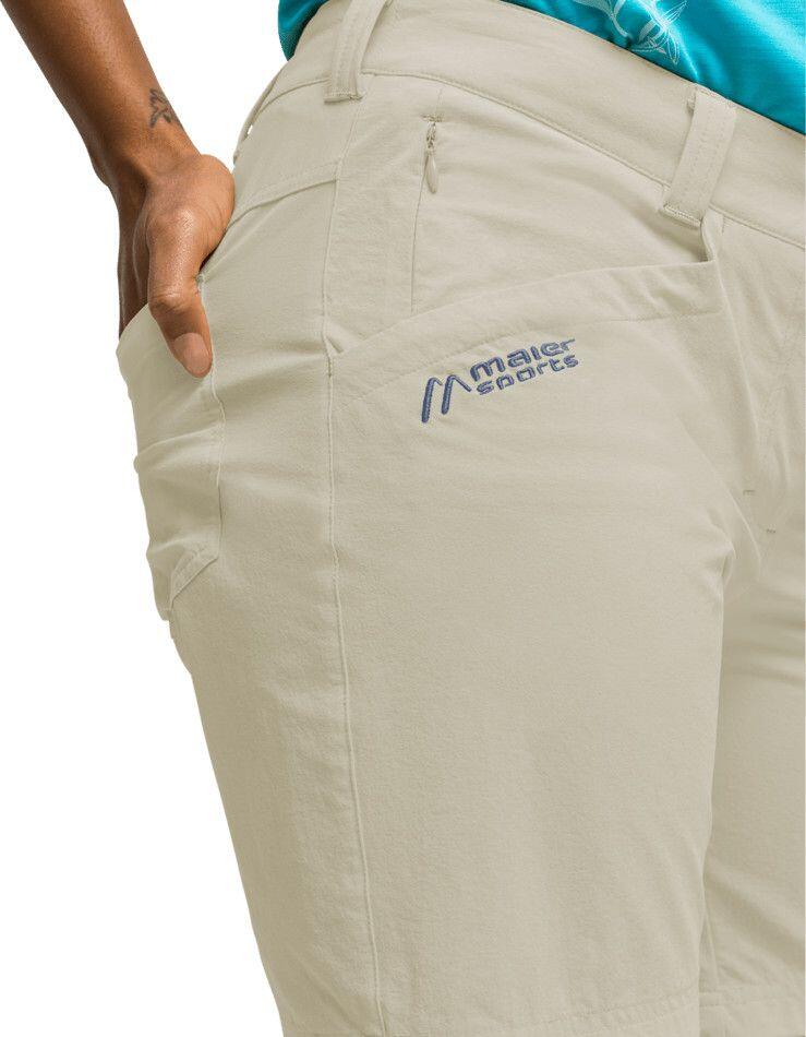 Pantaloncini da donna Maier Sports Lulaka Beige 3/3