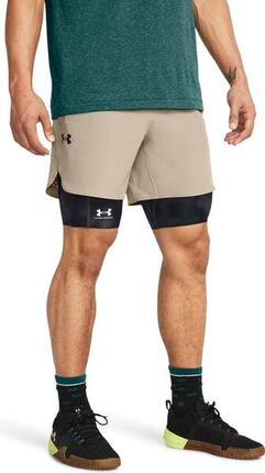 Short Under Armour Peak Woven Beige Homme