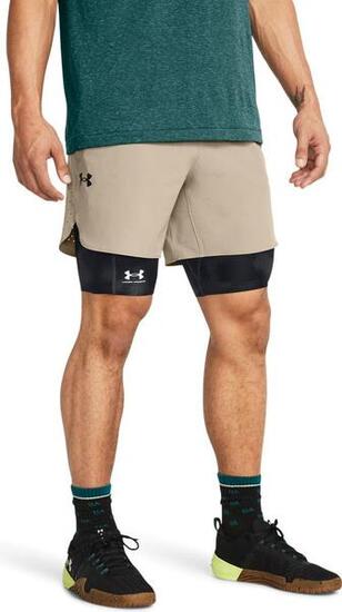 Short Under Armour Peak Woven Beige Homme
