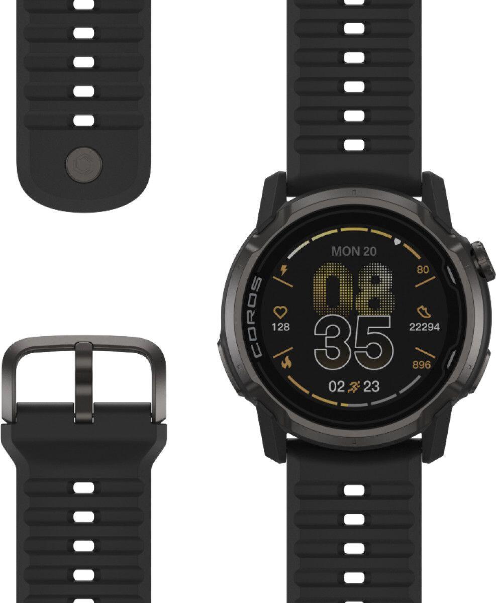 Orologio GPS Coros Apex 4 42 mm con cinturino in silicone nero 6/6