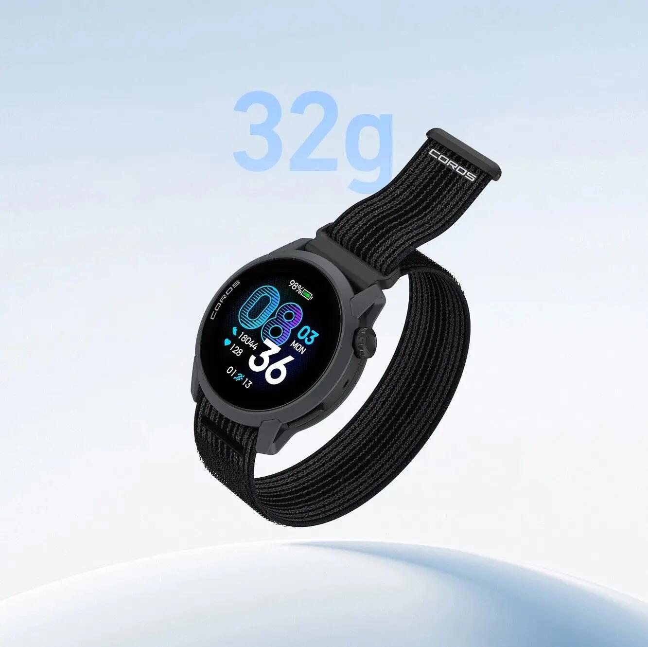 Coros Pace 4 GPS-horloge Nylon Zwart 6/6