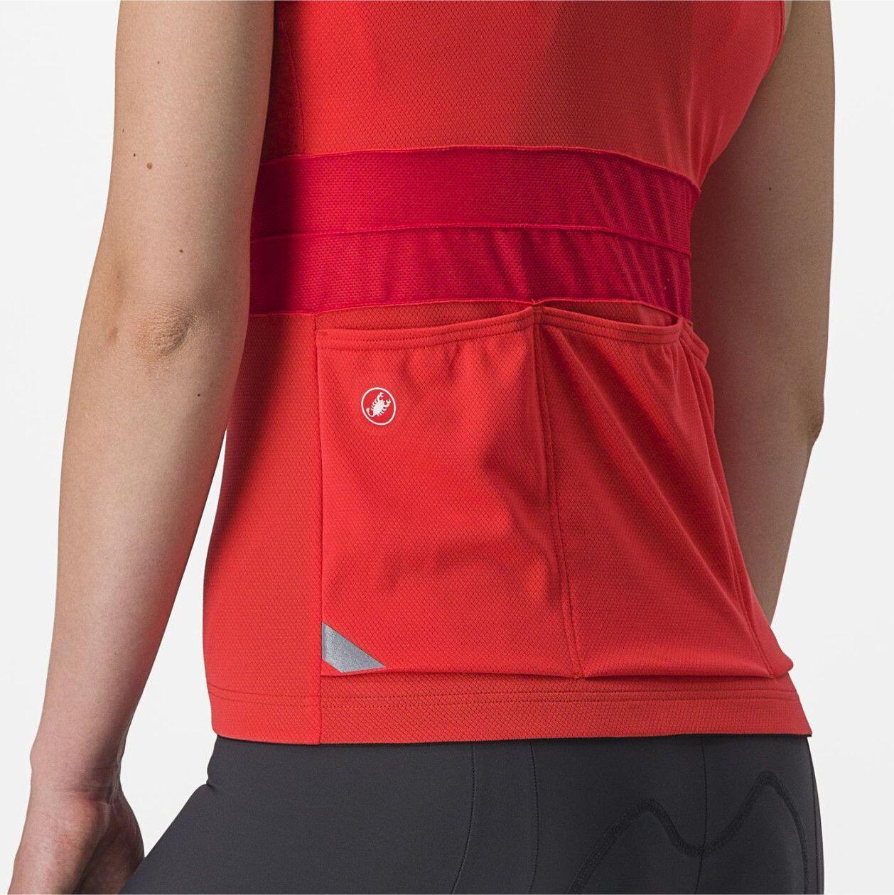 Ärmelloses Damen Trikot Castelli Anima 4 Rot 2/5