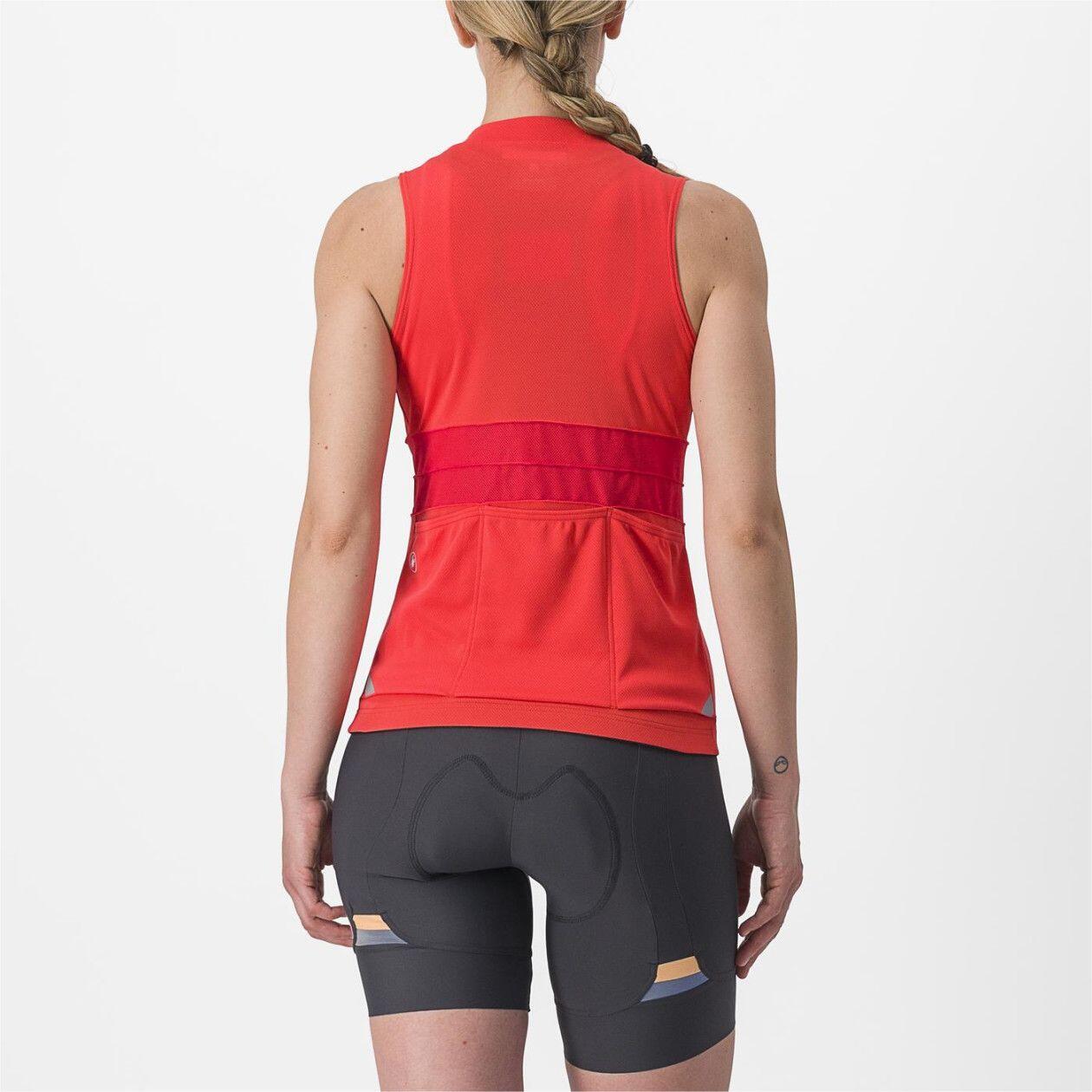 Ärmelloses Damen Trikot Castelli Anima 4 Rot 5/5