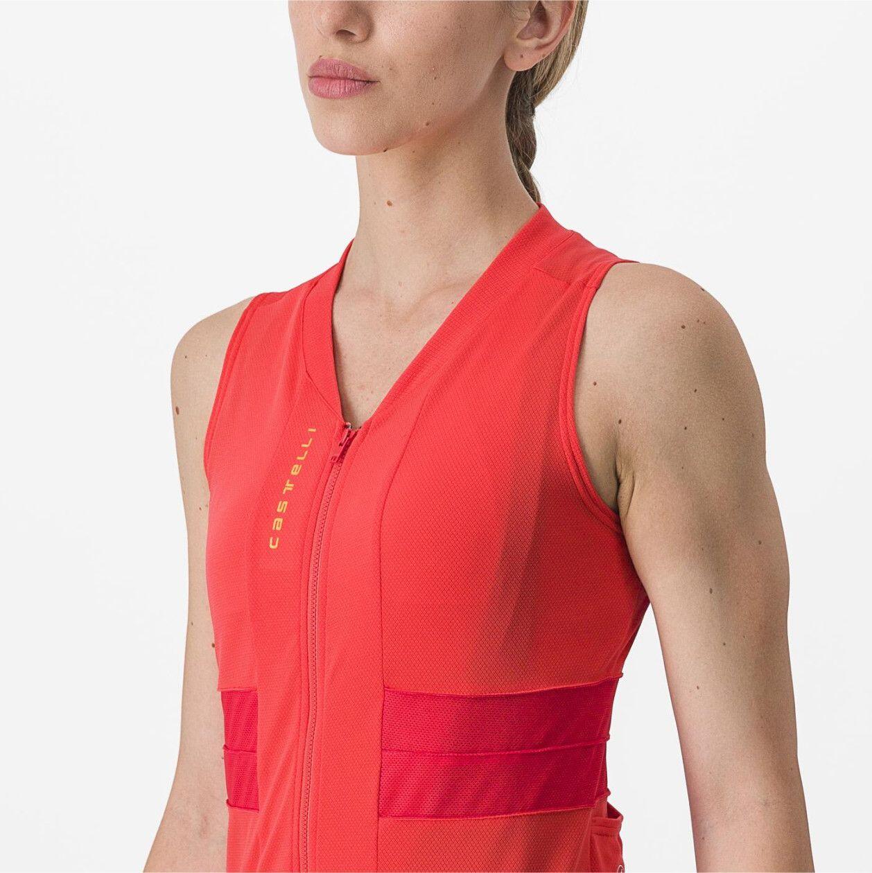 Ärmelloses Damen Trikot Castelli Anima 4 Rot 4/5