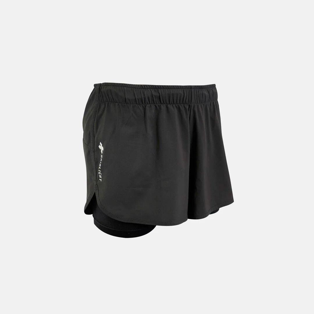 Calções Raidlight R-Light 2 em 1 para mulher Preto 2/7
