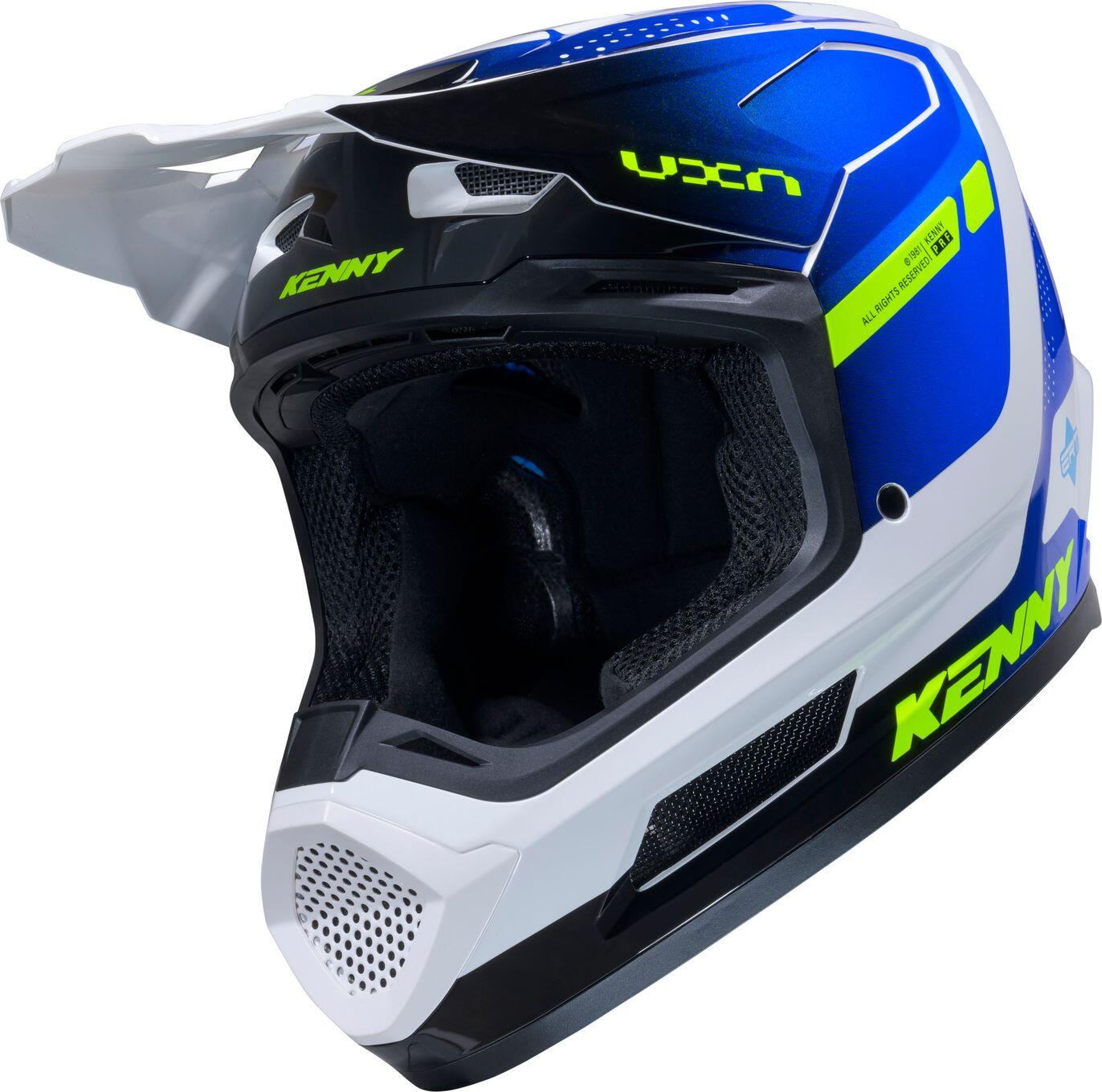 Casco Integral Kenny Performance Azul/Blanco 2/4