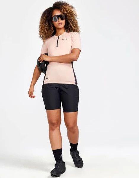 Camisola de manga curta Craft Core Offroad Beige Black para mulher 2/3