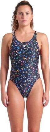 Arena Confetti Badeanzug Schwarz/Multicolor Damen