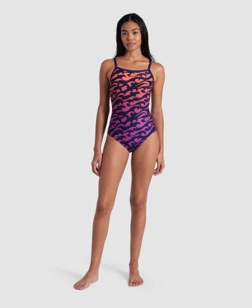 Maillot de Bain Arena Surfs Up Swimsuit Lightdro Rose / Bleu 3/5