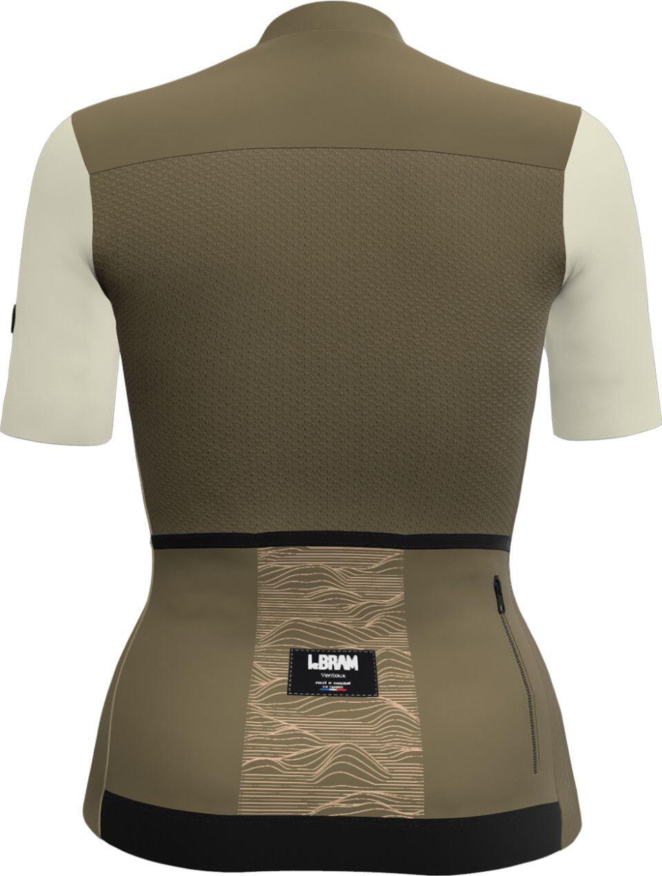 Maillot LeBram Ventoux de manga corta para mujer Marrón liso 3/7