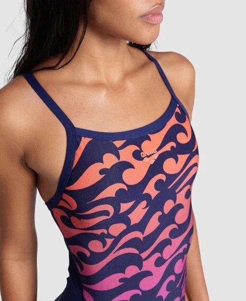 Maillot de Bain Arena Surfs Up Swimsuit Lightdro Rose / Bleu 4/5