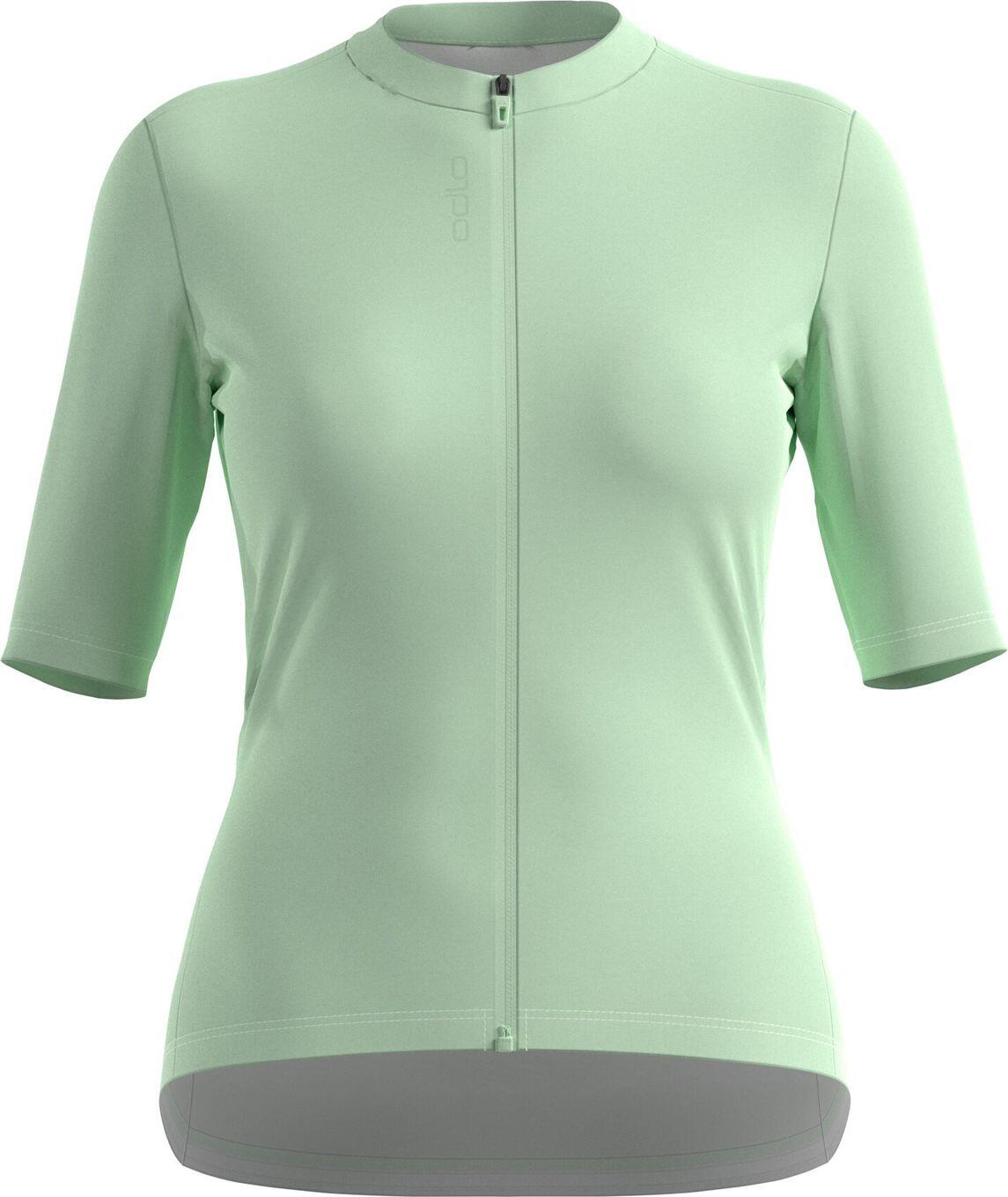 Maillot Vélo Manches Courtes Femme Odlo Essential Vert 1/2