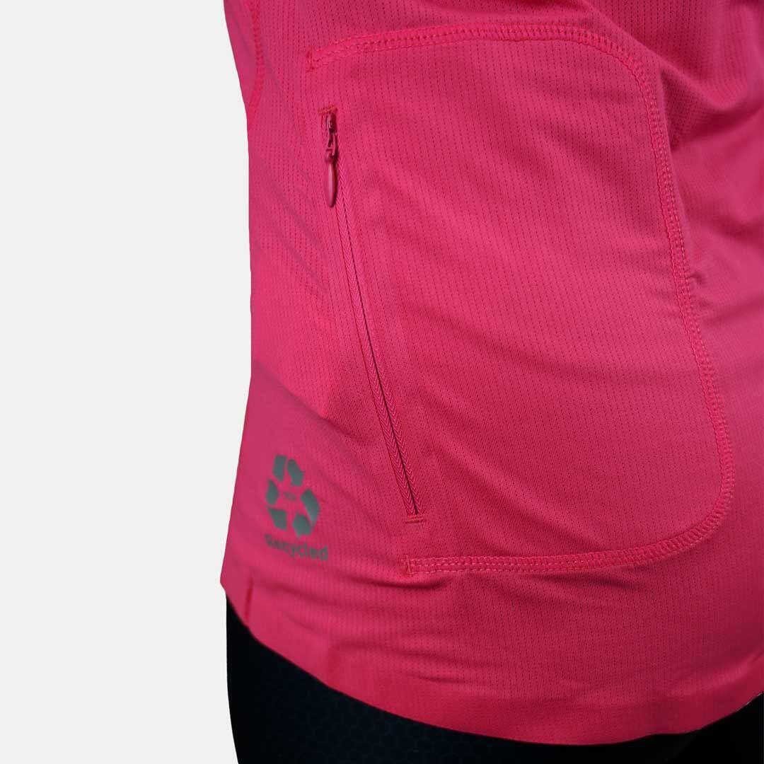 T-Shirt Running Raidlight 1/2 Zip R-Light Rose Femme 5/5
