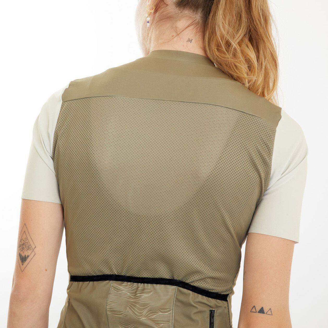 Maillot LeBram Ventoux de manga corta para mujer Marrón liso 5/7