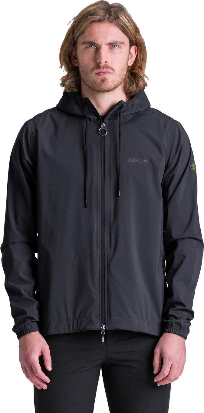 Santini Pluvia Waterproof Giacca Black 1/4