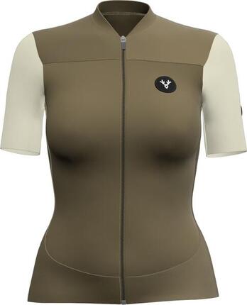 Maillot Manches Courtes Femme LeBram Ventoux Marron Uni