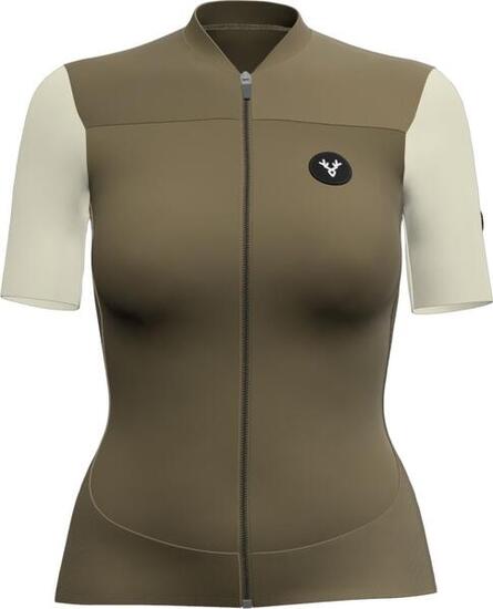 Maillot Manches Courtes Femme LeBram Ventoux Marron Uni