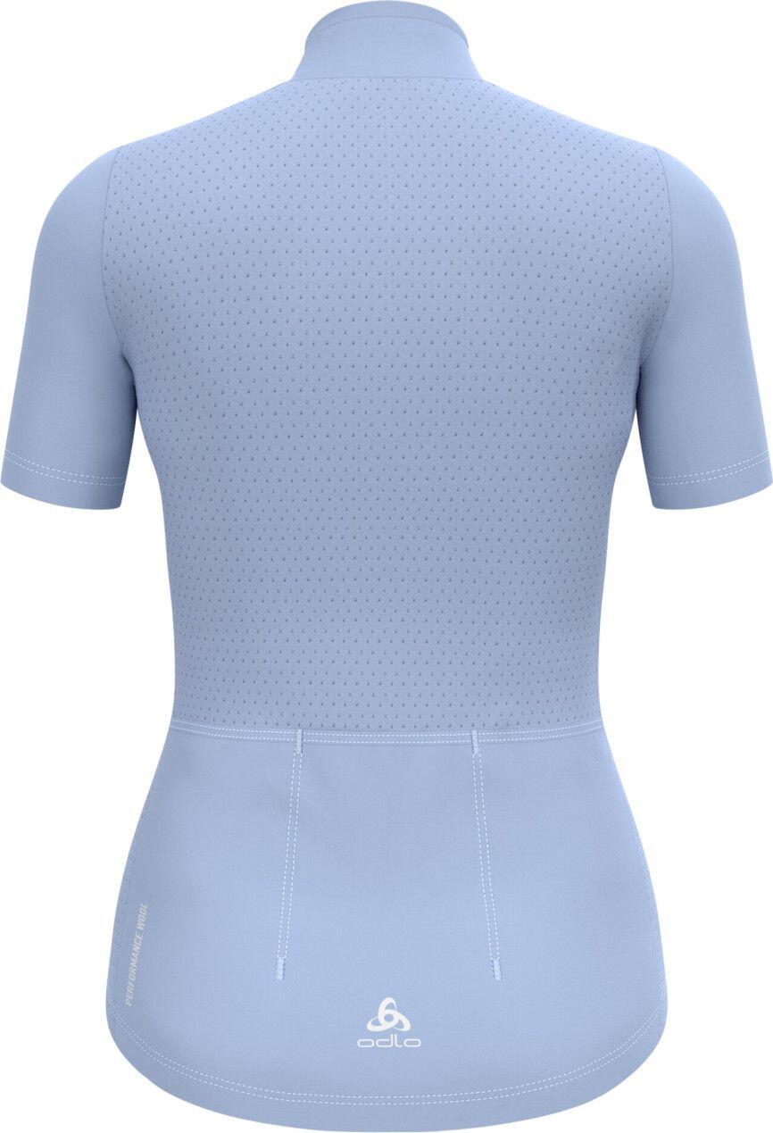 Maillot Manches Courtes Femme Odlo Zeroweight Performance Wool 125 Bleu 2/7