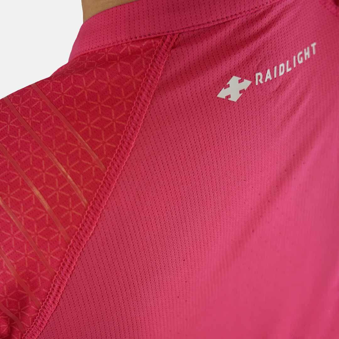 T-Shirt Running Raidlight 1/2 Zip R-Light Rose Femme 4/5