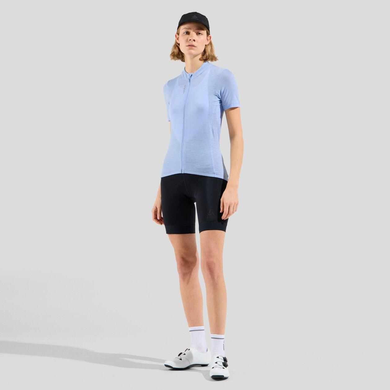 Maillot Manches Courtes Femme Odlo Zeroweight Performance Wool 125 Bleu 5/7