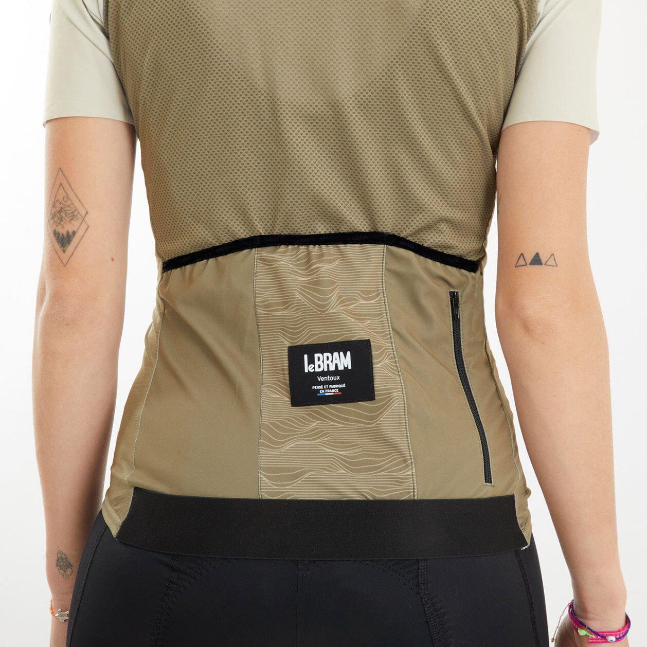 Maillot LeBram Ventoux de manga corta para mujer Marrón liso 6/7