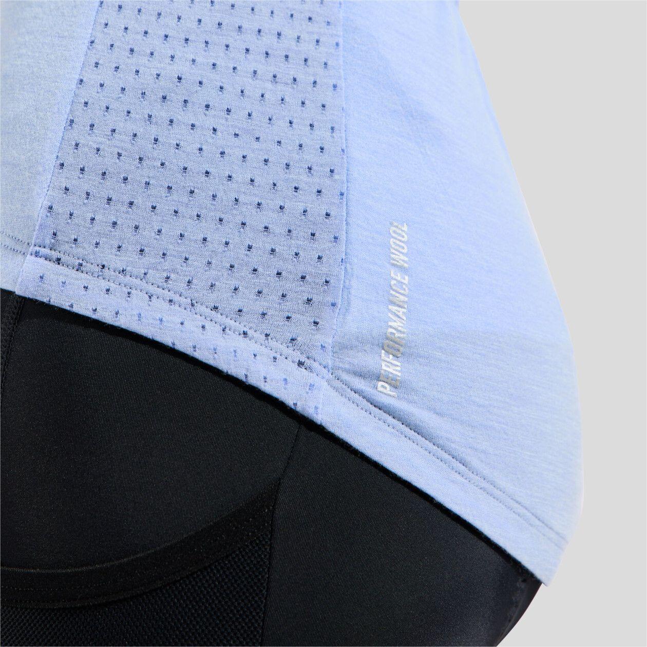 Maillot Manches Courtes Femme Odlo Zeroweight Performance Wool 125 Bleu 6/7