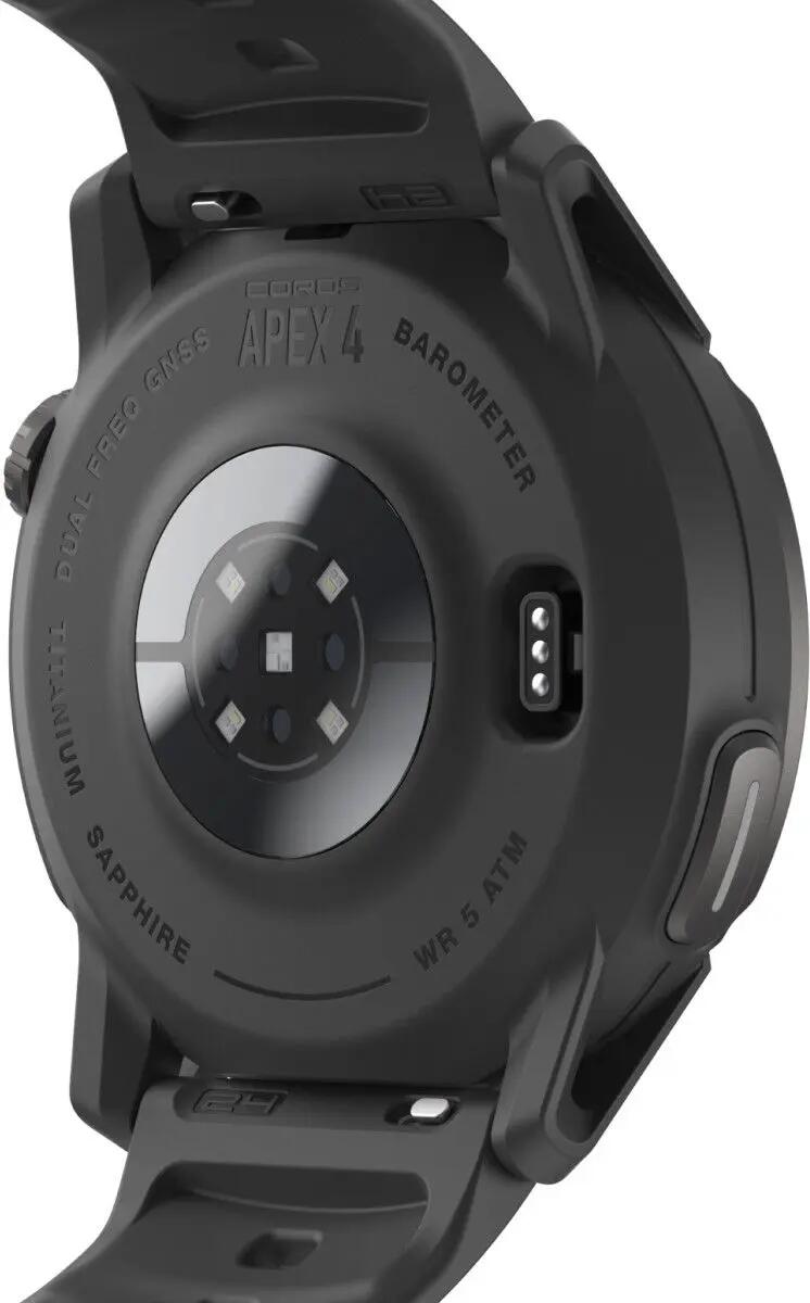 Montre GPS Coros Apex 4 46mm avec Bracelet en Silicone Noir 3/6