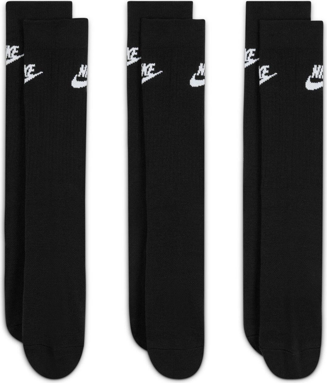 Unissexo Nike Sportswear Everyday Essential Crew Preto Meias (x3) 2/4