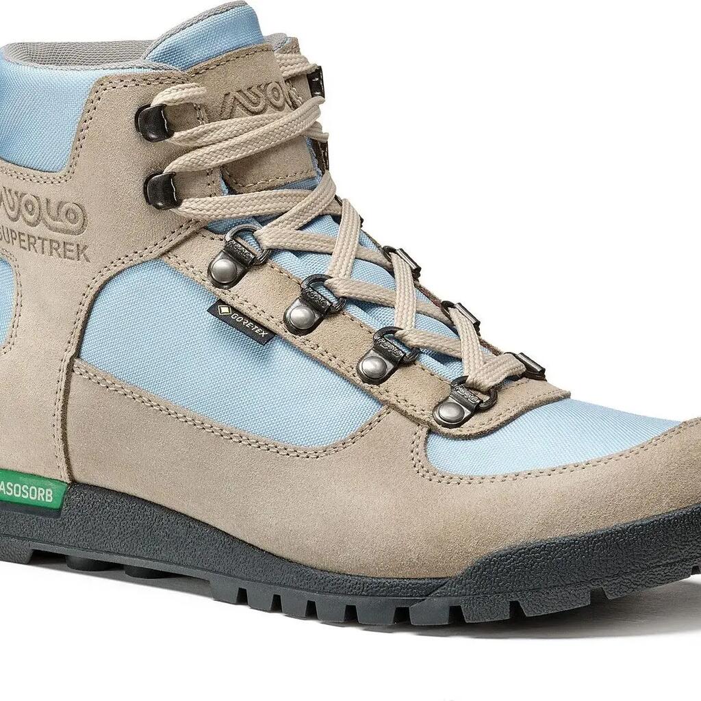 Asolo Supertrek Gore-Tex Beige/Blue Women's Hiking Shoes