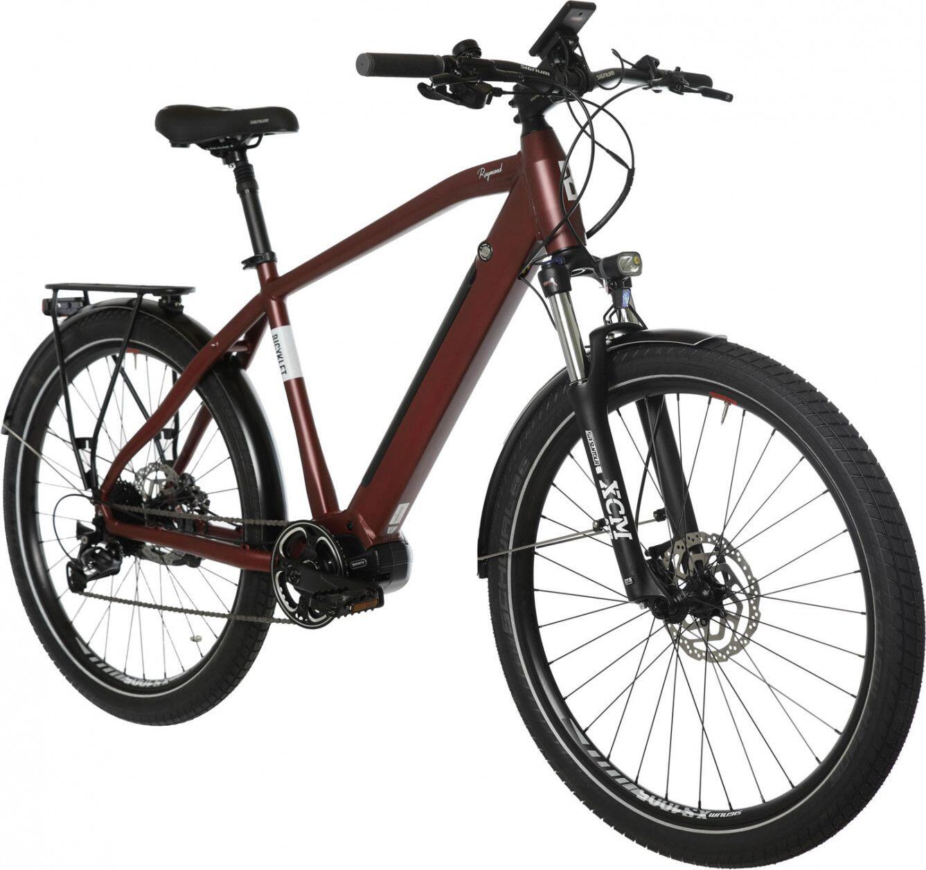Bicyklet Raymond Electric City Bike Shimano Acera 9S 504 Wh 27.5'' Rojo Burdeos 2/7