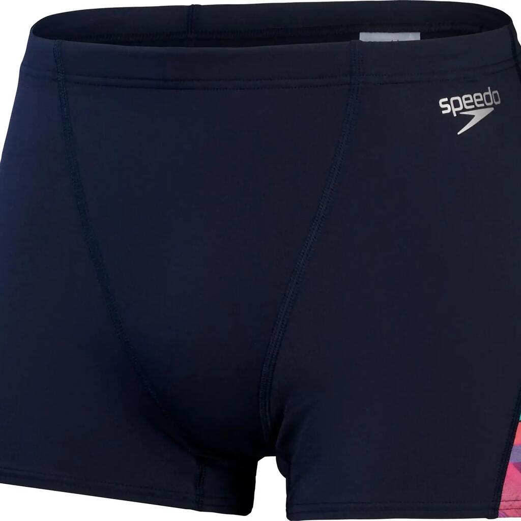 Speedo Allover Digital V-Cut Swimsuit Blue