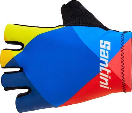 Gants Courts Santini Team Lidl-Trek 2025 Bleu
