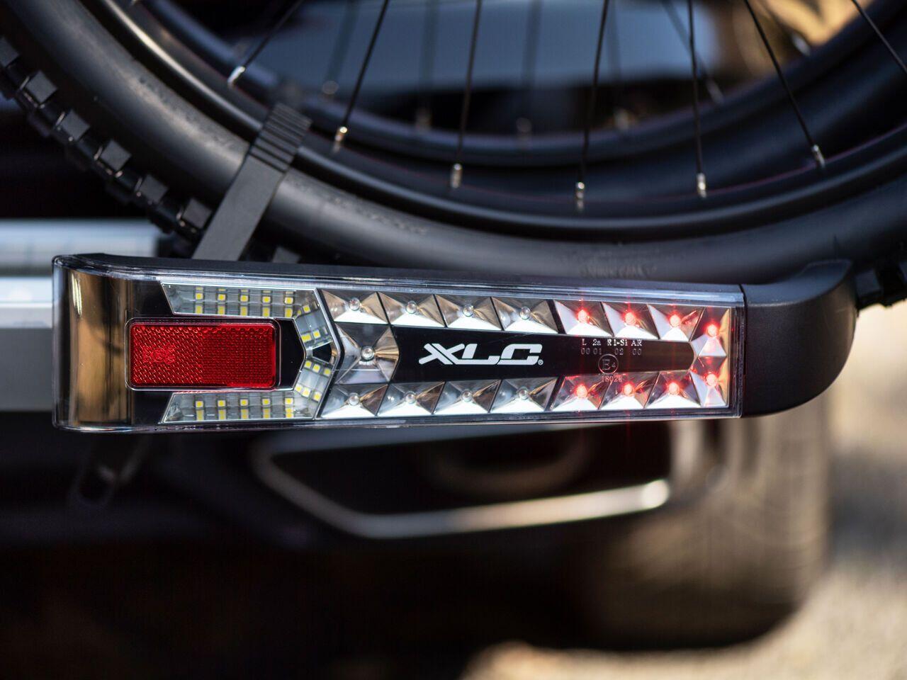 XLC VC-C07 Almada Work-E Xtra Led opvouwbare 2-fietsendrager op kogelkoppeling 4/5
