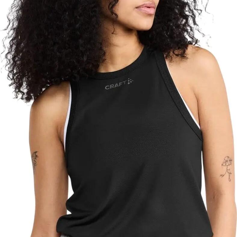 Women's Craft Core Essence Mesh Black Tank Top
