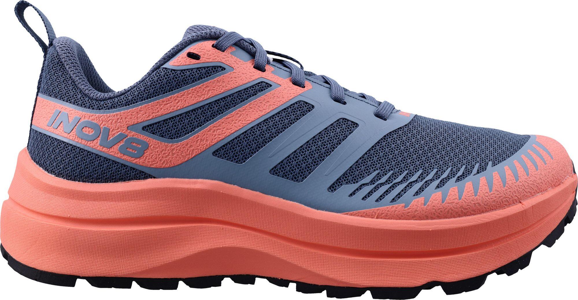 Chaussures Trail Inov 8 TrailFly Max Bleu/Rose Femme | Decathlon