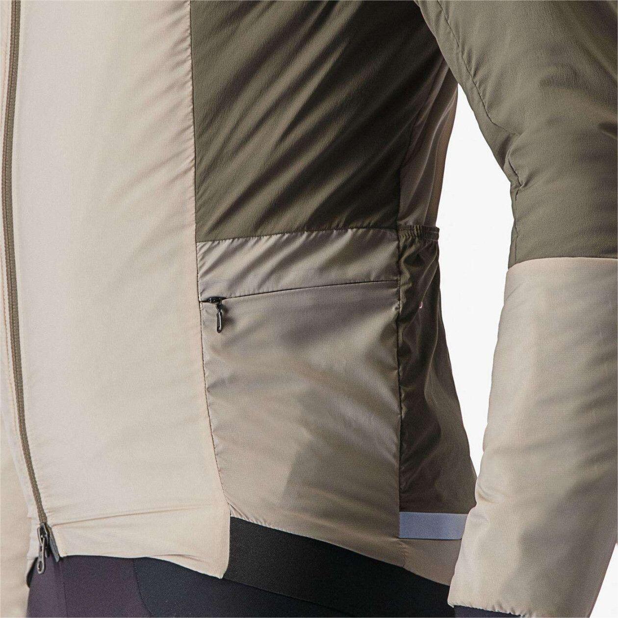 Veste Manches Longues Castelli Fly Thermal Beige/Marron 3/4