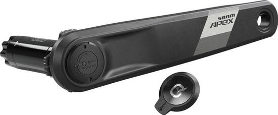 Manovella sinistra con sensore di potenza Sram Apex AXS DUB Wide Nero