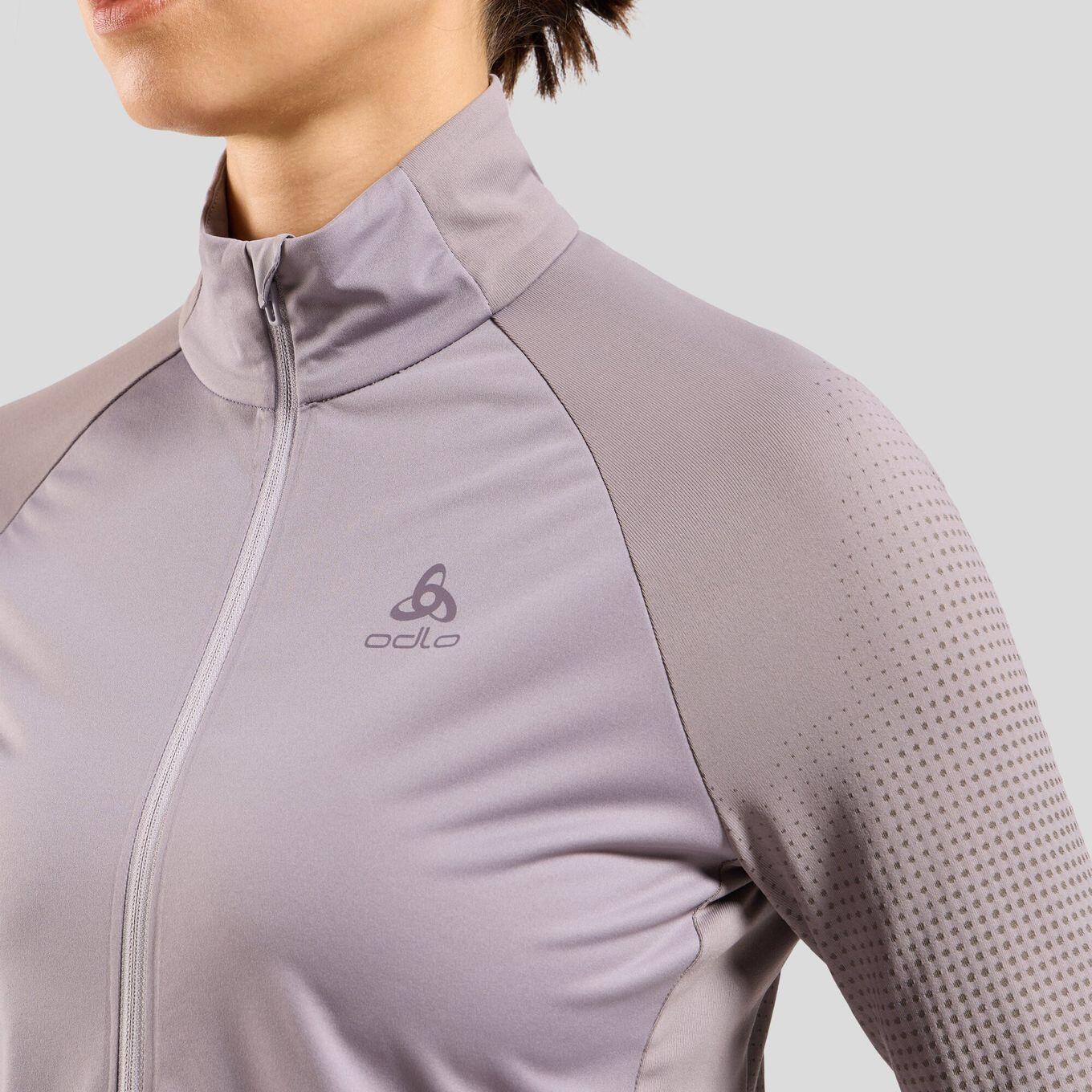 Veste Running Hybride Odlo Zeroweight Warm 2.0 Gris Femme 3/7
