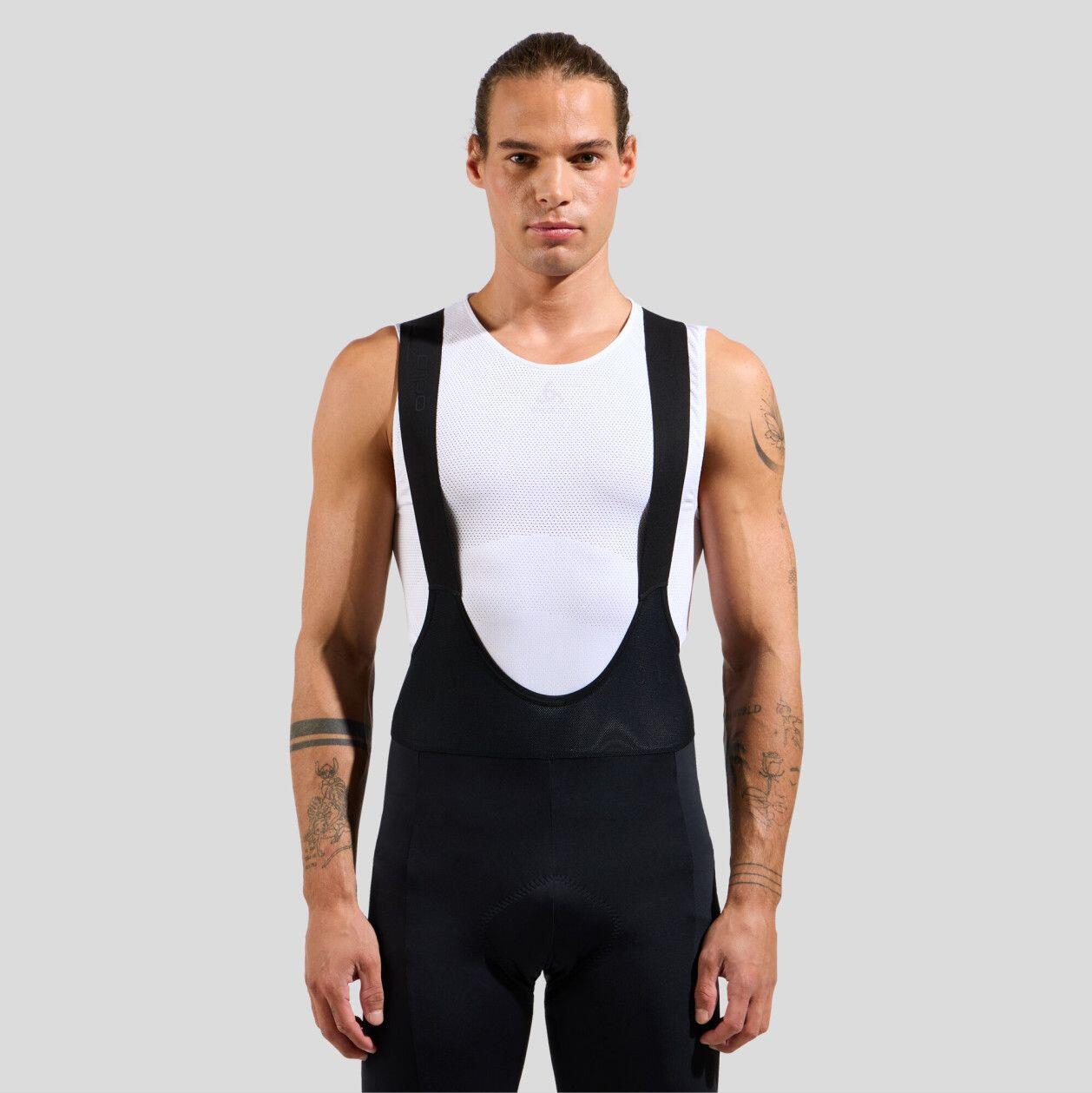 Odlo Zeroweight Kurze Trägerhose Schwarz/Gelb 4/5